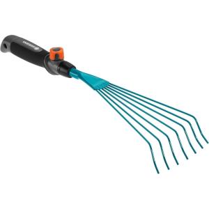 Balai à gazon Combisystem de Gardena : balai à main pour ramasser les déchets de jardin, largeur de travail 12 cm, en acier de qualité, poignée ergonomique, protection contre la corrosion (8919-20)(Balai à fleurs)