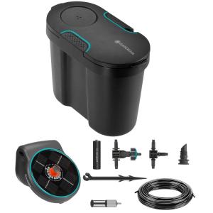 Gardena Aquabloom Solution d’arrosage Automatique Solaire avec réserve d&rsquo;eau: jusqu&rsquo;à 20 Plantes pour terrasse ou Balcon, arrosage Goutte à Goutte, 14 programmes d&rsquo;arrosage (13301-20)(N.d.)
