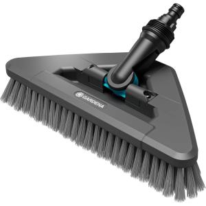 Gardena Cleansystem Brosse à Manche Souple Flex : Nettoyage Surfaces sensibles, Forme Triangulaire, Poils Souples, Articulation pivotante, raccord au Manche Cleansystem, Grandes Zones (18812-20)