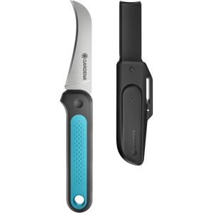 Gardena Couteau de récolte VeggieCut : couteau en acier inoxydable pour récolter, nettoyer et éplucher les légumes, manche antidérapant, va au lave-vaisselle (12211-20)(8 cm)