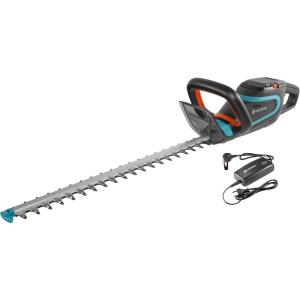 Gardena Taille-Haies EasyCut Li : Taille-buissons avec Batterie puissante de 14,4 V Li-ION, poignée ErgoTec et butée d&rsquo;arrêt (9836-20)(Longueur de lame: 60 cm | 40V/2 6Ah (set))
