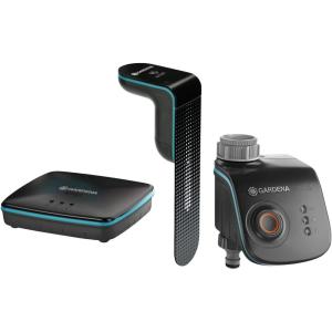 Gardena smart Control Kit capteurs : Système d&rsquo;arrosage intelligent pour plus de 6 zones, avec Water Control smart/capteur smart/Gateway smart, à commander via appli (19202-20)