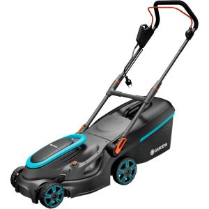Gardena tondeuse à gazon électrique PowerMax 37/1800 G2: Tondeuse <500 m², puissance 1 800 W, largeur coupe 37 cm, volume bac 45 l, hauteur 35–65 mm, poignée ErgoTec Plus, rabattable (14637-20)
