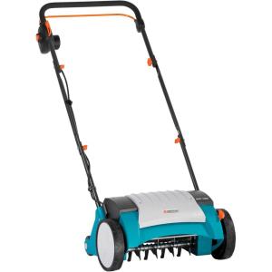 Scarificateur électrique EVC 1000 Gardena : aérateur de pelouse avec largeur de travail 30 cm, 1000 W, surface de gazon jusqu&rsquo;à 1000 m², levier de réglage, guidon divisible (4068-20), Standard(Scarificateur)