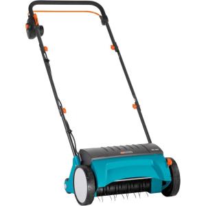 Scarificateur électrique EVC 1000 Gardena : aérateur de pelouse avec largeur de travail 30 cm, 1000 W, surface de gazon jusqu&rsquo;à 1000 m², levier de réglage, guidon divisible (4068-20), Standard(Démousseur)