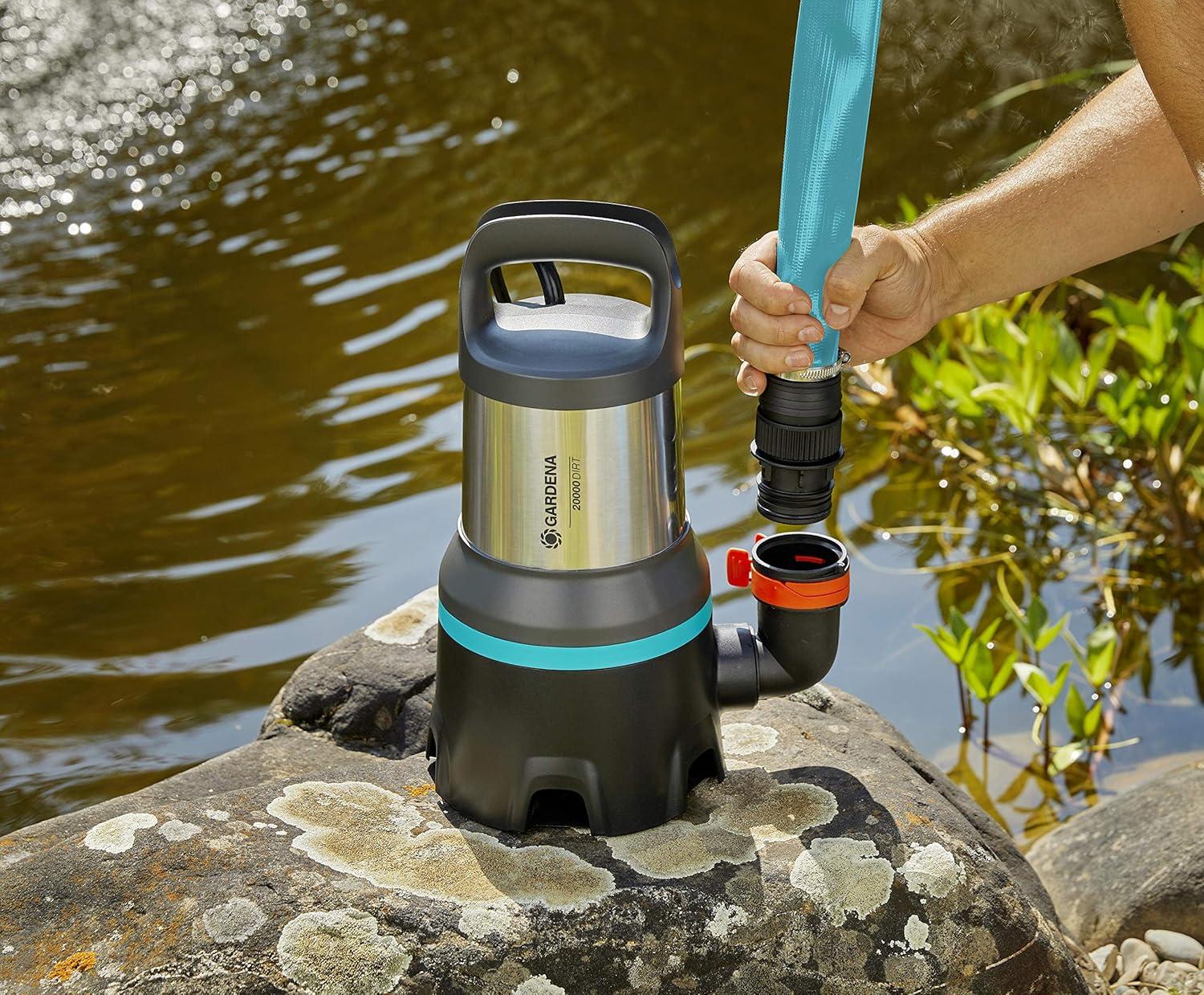 imageGardena Pompe vac subm pr eaux uses 20000 Aquasensor Pompe submersible dbit 20000 lh pr part salet 35 mm tech Aquasensor innovante 750 W 0904420Unique
