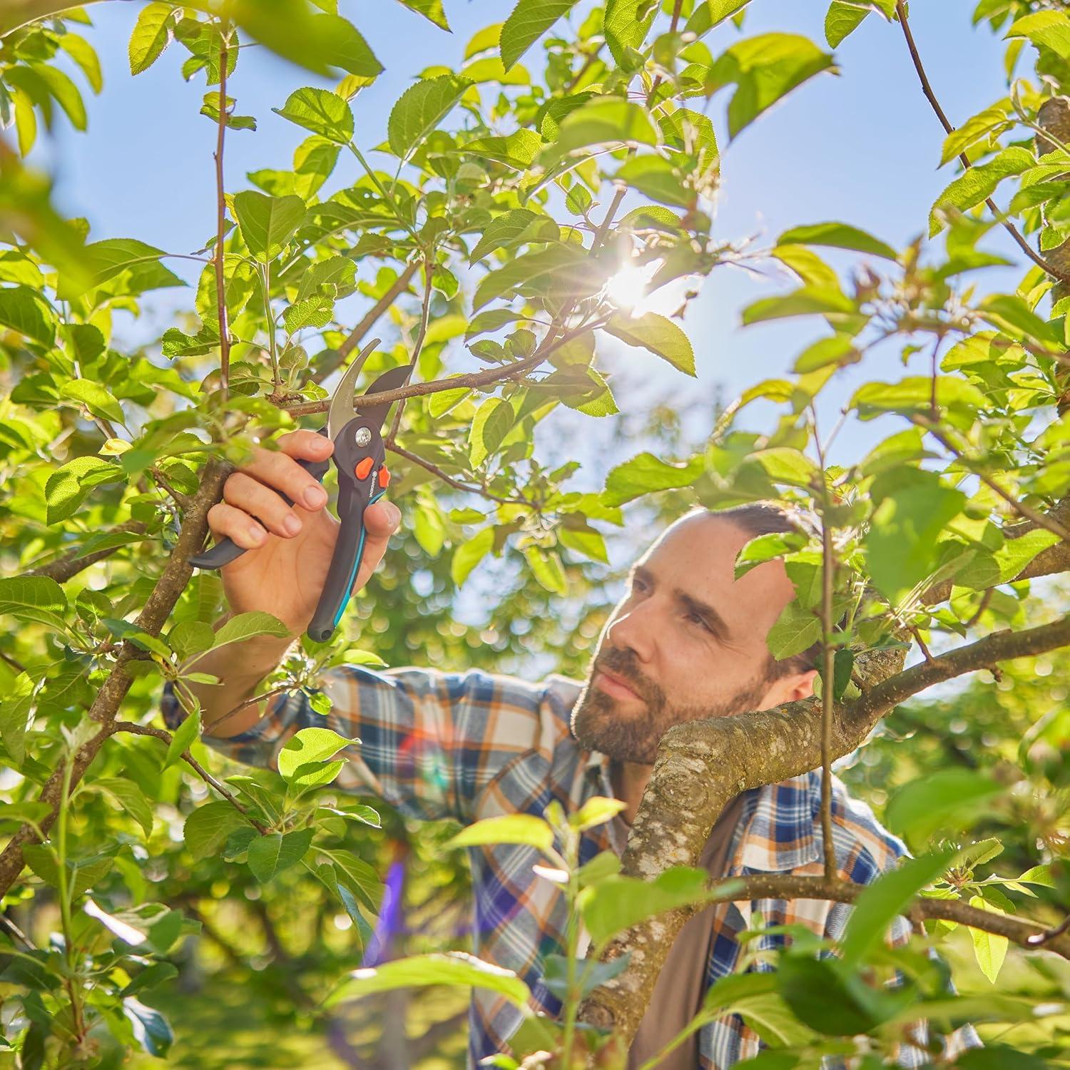 imageGardena Scateur de jardin PremiumCut Pro coupe enclume pour bois sec diamtre de coupe 24 mm poignes ergonomiques lames PowerCoating fabriqu en Allemagne 1225020Variable en continu