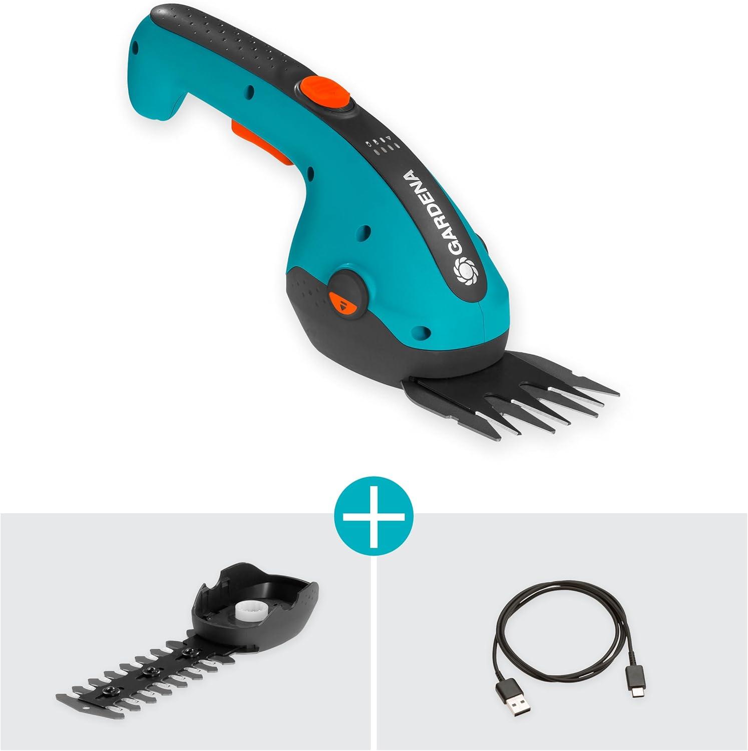 imageGardena cisailles Gazon et arbustes sans Fil ClassicCut Li cisaille Gazon et Coupearbustes poigne Confortable avec indicateur dtat de Charge LED Changement de Lame sans Outils 988520