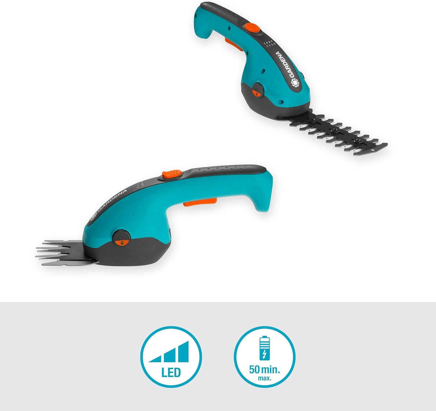imageGardena cisailles Gazon et arbustes sans Fil ClassicCut Li cisaille Gazon et Coupearbustes poigne Confortable avec indicateur dtat de Charge LED Changement de Lame sans Outils 988520
