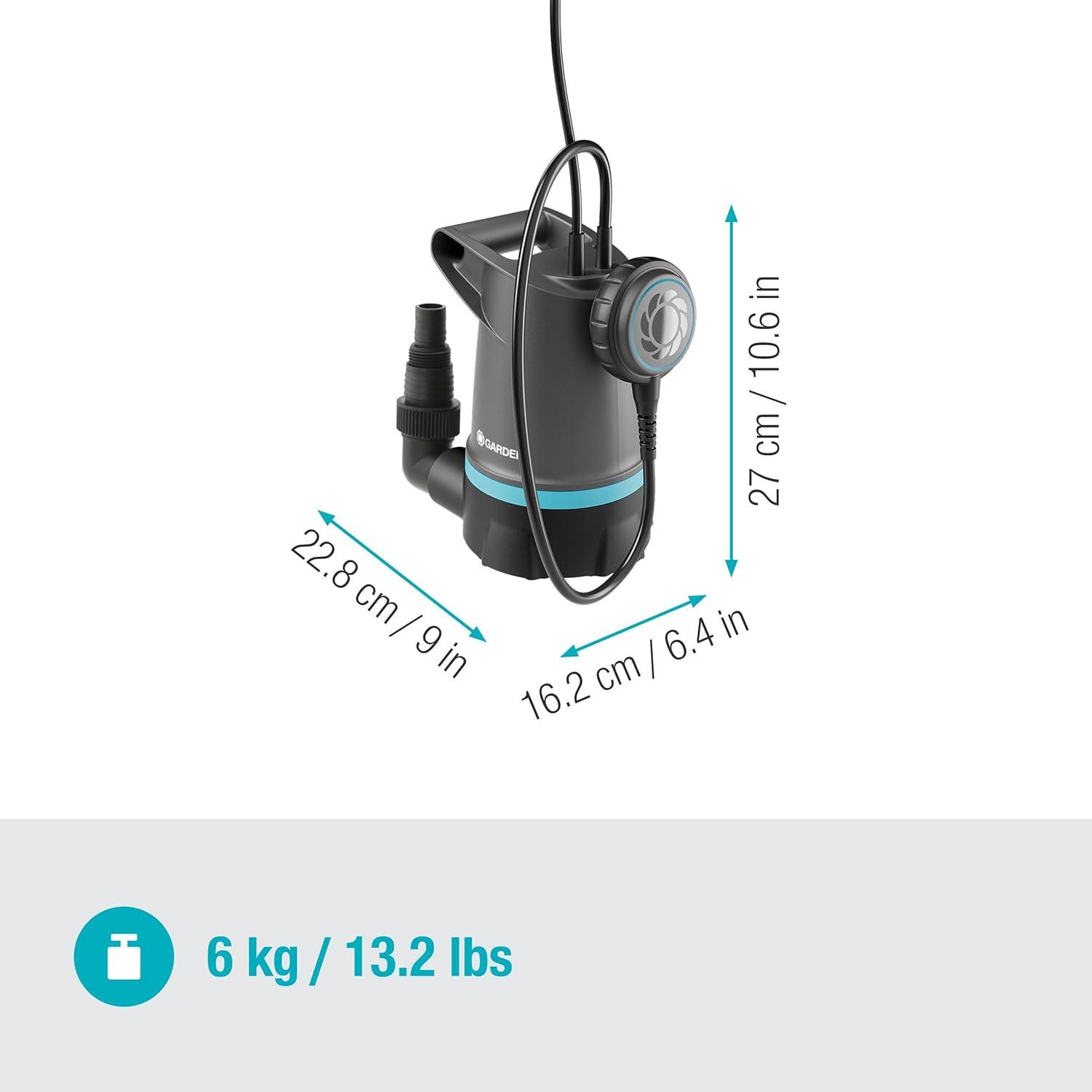 imagePompe submersible pour eau claire GARDENA 2in1 KlarwasserTauchpumpe 20000 BASIC 0901647 20000 lh 9 m
