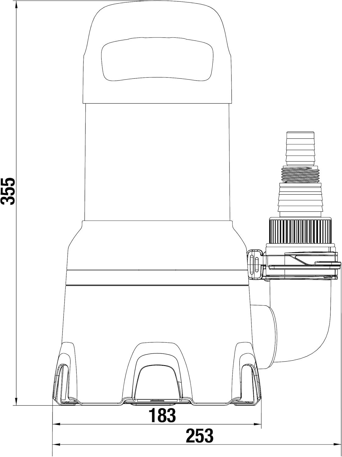 imagePpe vac sub eau us 16000 Gardena Ppe sub ac dbit 16 000 lh foncti autocommut flottant ac fonction continu sys rac rapide 450 W 904220