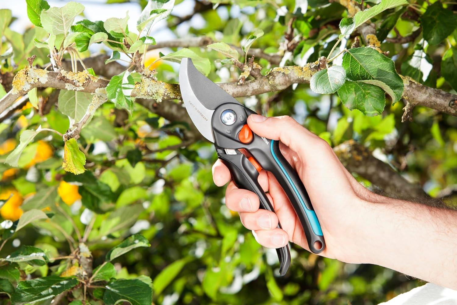 imageSxe9cateur ajustable xe0 lame franche Comfort BSXL de Gardena sxe9cateur pour brindilles et branches ligneuses diamxe8tre de coupe max 24 mm ouverture en continu de la poignxe9e 890520Unique