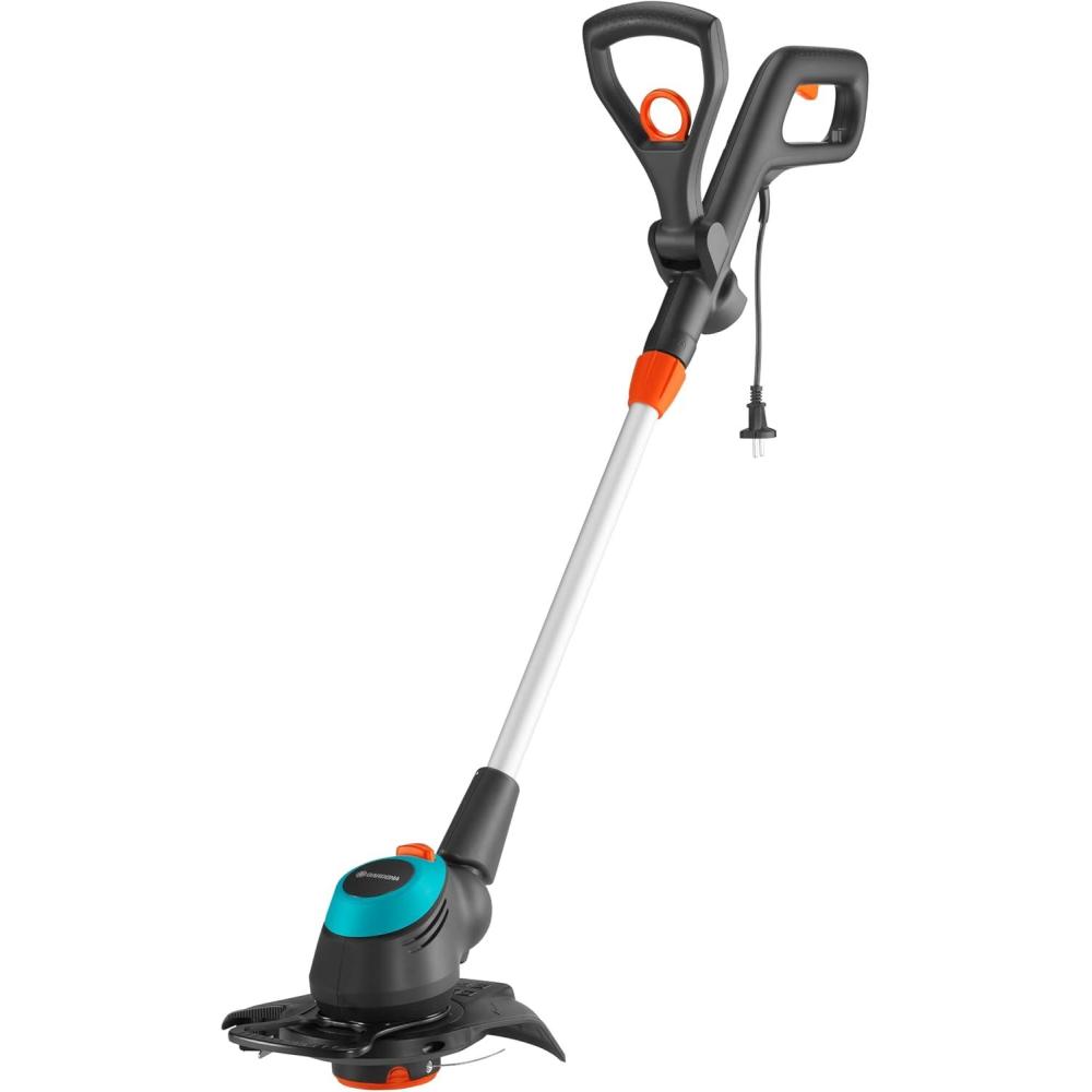 imageCoupebordures lectrique PowerCut 65028 Gardena cercle de coupe 280 mm poigne tlescopique rglable tte de coupe pivotante et articule trier de protection des plantes rabattable 987420 25cm 450W performance