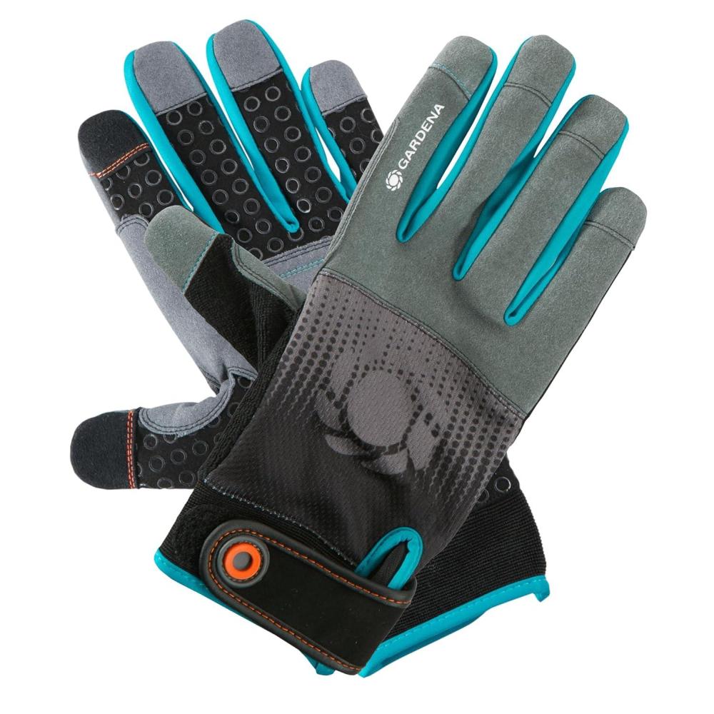 imageGardena Gant de Travail T10XL Gants pour travaux avec appareils adhrence optimale Coussinets AntiChocs Tissu en Maille Design Mobile Touch pour Utilisation de Smartphone 1152220Unique