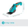 Cisaille à Gazon sans Fil Gardena ComfortCut Li : cisaille à Gazon avec Largeur de Coupe de 8 cm, poignée Confort réglable avec Affichage LED, Changement de Lame sans Outils (9887-20)