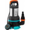 GARDENA Pompe évac. subm. eaux claires/chargées 15000: pompe évacuation combinée, débit 15000 l/h, aspir. à plat jsq 1 mm et jsq granulom. 35 mm, 550 W (09048-20)