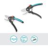 Gardena Sécateur de jardin PremiumCut: coupe à enclume, pour bois sec, diamètre de coupe 20 mm, poignées ergonomiques, lames PowerCoating, fabriqué en Allemagne (12240-20)(Poignées à ouverture fixe)