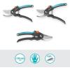 Gardena Sécateur de jardin PremiumCut: coupe à enclume, pour bois sec, diamètre de coupe 20 mm, poignées ergonomiques, lames PowerCoating, fabriqué en Allemagne (12240-20)(Poignées à ouverture réglable)