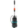 Pompe pour collecteur d’eau de pluie Gardena 4700/2 inox avec câble : pompe immergée, filtre intégré, débit 4 700 l/h, boîtier inox, vanne de régulation pour la quantité d’eau (1764-20)(4.000 l/h – avec câble)