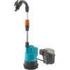 Pompe pour collecteur d’eau de pluie Gardena 4700/2 inox avec câble : pompe immergée, filtre intégré, débit 4 700 l/h, boîtier inox, vanne de régulation pour la quantité d’eau (1764-20)(2.000 l/h – sans Batterie)