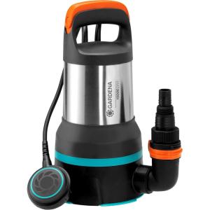 GARDENA Pompe évac. subm. eaux claires/chargées 15000: pompe évacuation combinée, débit 15000 l/h, aspir. à plat jsq 1 mm et jsq granulom. 35 mm, 550 W (09048-20)