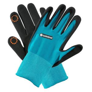 Gant jardinage et sol 9/L Gardena : Gants pour travaux jardinage et sol, imperméable avec revêtement en nitrile, design spécial « mobile touch » pour utilisation de smartphone (11512-20)(simple)