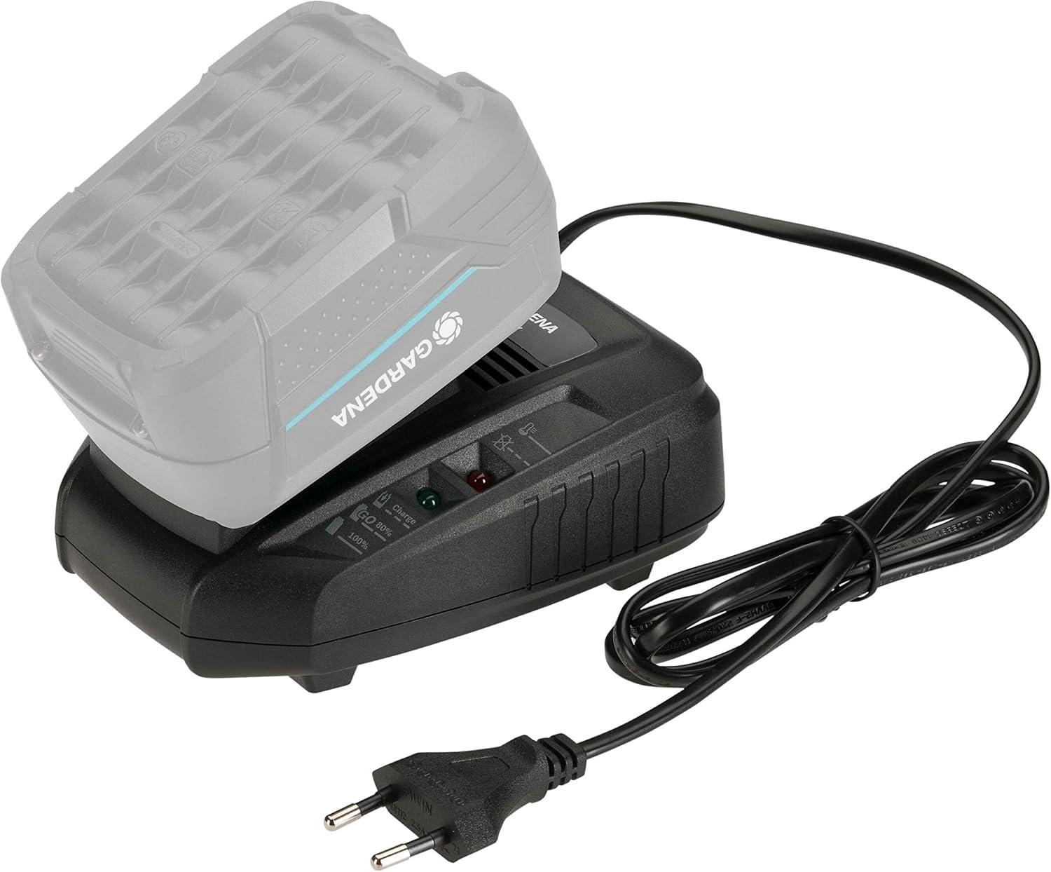 imageGardena Chargeur rapide AL 1830 CV Convient toutes les batteries du systme 18V POWER FOR ALL temps de charge de batterie 25 Ah de 60 minutes affichage LED de ltat de la batterie 1490120SchnellLadegert