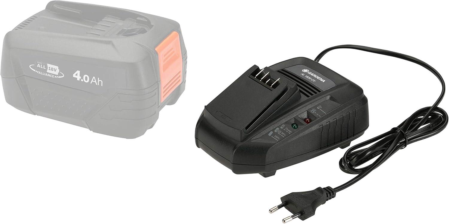 imageGardena Chargeur rapide AL 1830 CV Convient toutes les batteries du systme 18V POWER FOR ALL temps de charge de batterie 25 Ah de 60 minutes affichage LED de ltat de la batterie 1490120SchnellLadegert