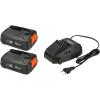 Gardena Starter kit P4A 2 x PBA 18V/45 + AL 1830 CV : Pour tous les appareils courant Power For All, temps de charge de 60 minutes, fonction Ready to Go, 2,5 Ah (14907-20)(2 5 Ah)