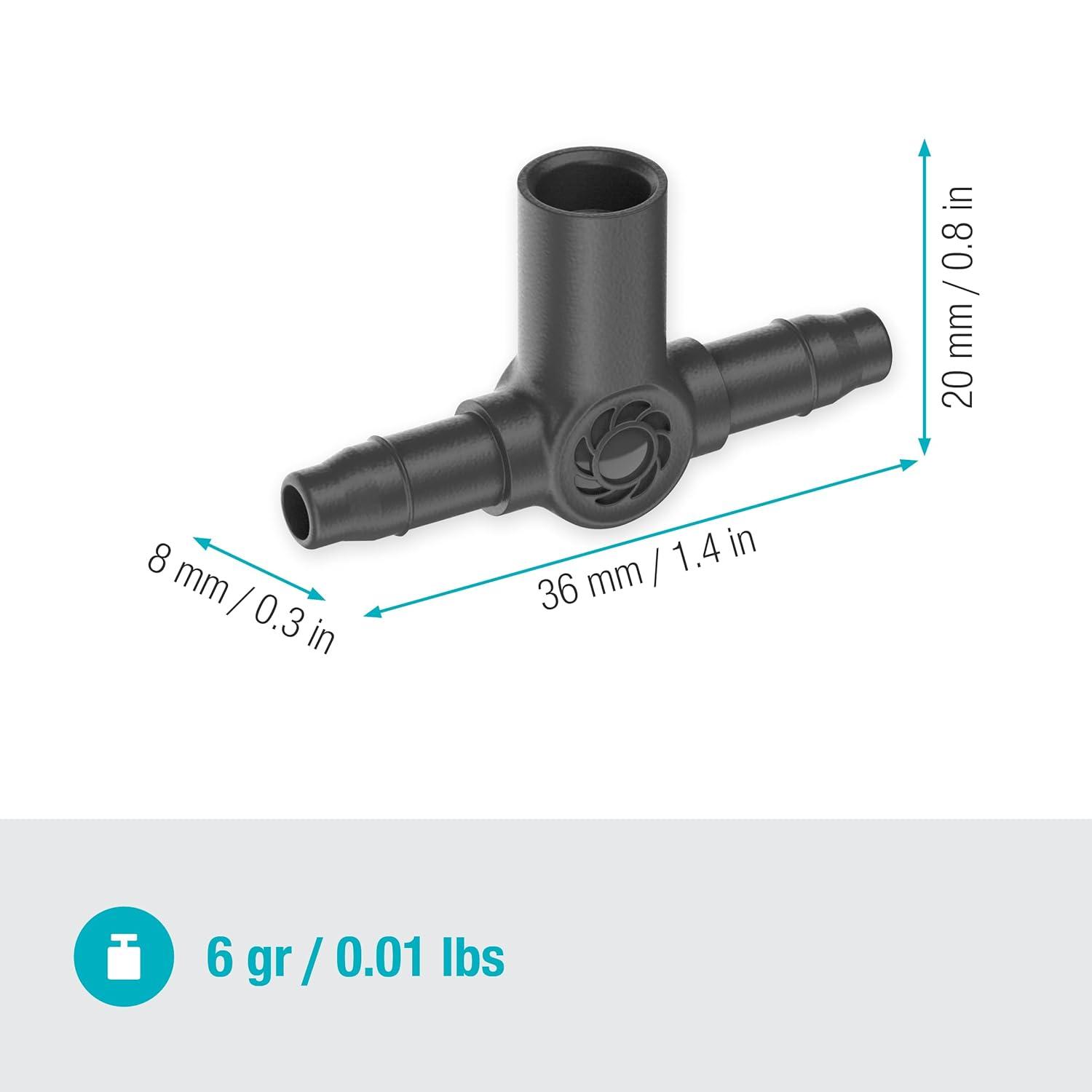 imageGardena TJoint for Spray NozzlesEndline Drip Heads 46 mm 316quot20 x 36 x 8 millimeters
