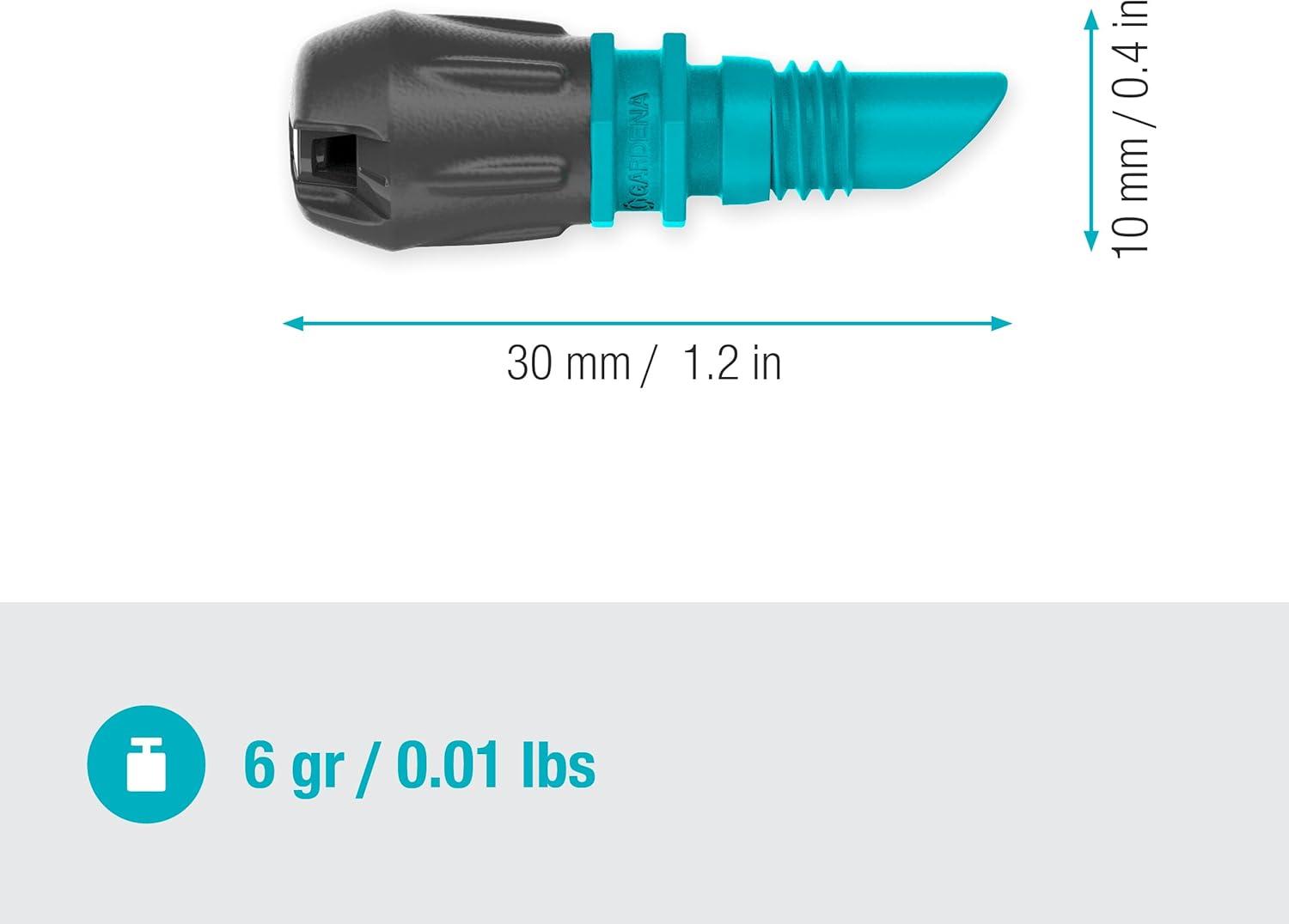 imageGardena buse dextrmit de platesbandes systme micro drip Buse pour systme darrosage pour surfaces troites et allonges de max 06 x 275 m technique de raccordement simple 1331820