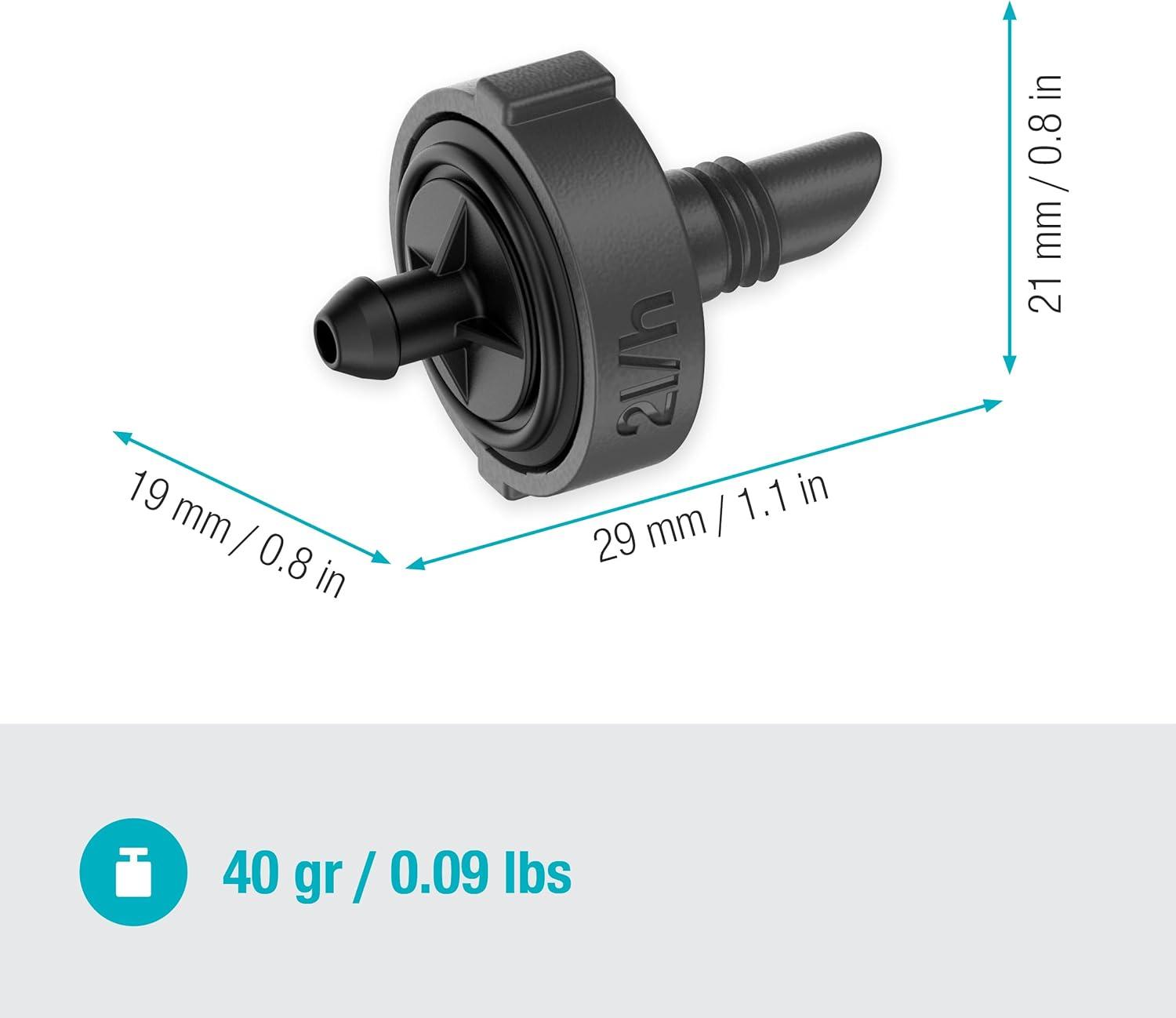 imageGardena goutteur en ligne systme micro drip 2 lh rgulation de pression Goutteur dextrmit pour plantes individuelles avec diffrentes hauteurs de pot constant de 05 4 bars 1330220