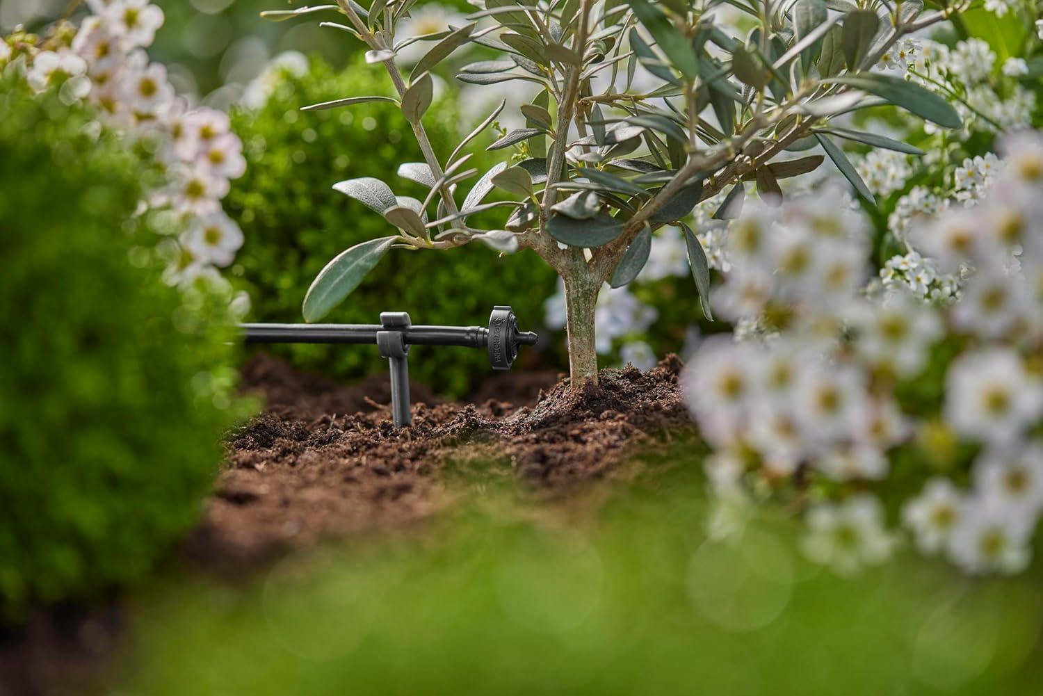 imageGardena goutteur en ligne systme micro drip 2 lh rgulation de pression Goutteur dextrmit pour plantes individuelles avec diffrentes hauteurs de pot constant de 05 4 bars 1330220