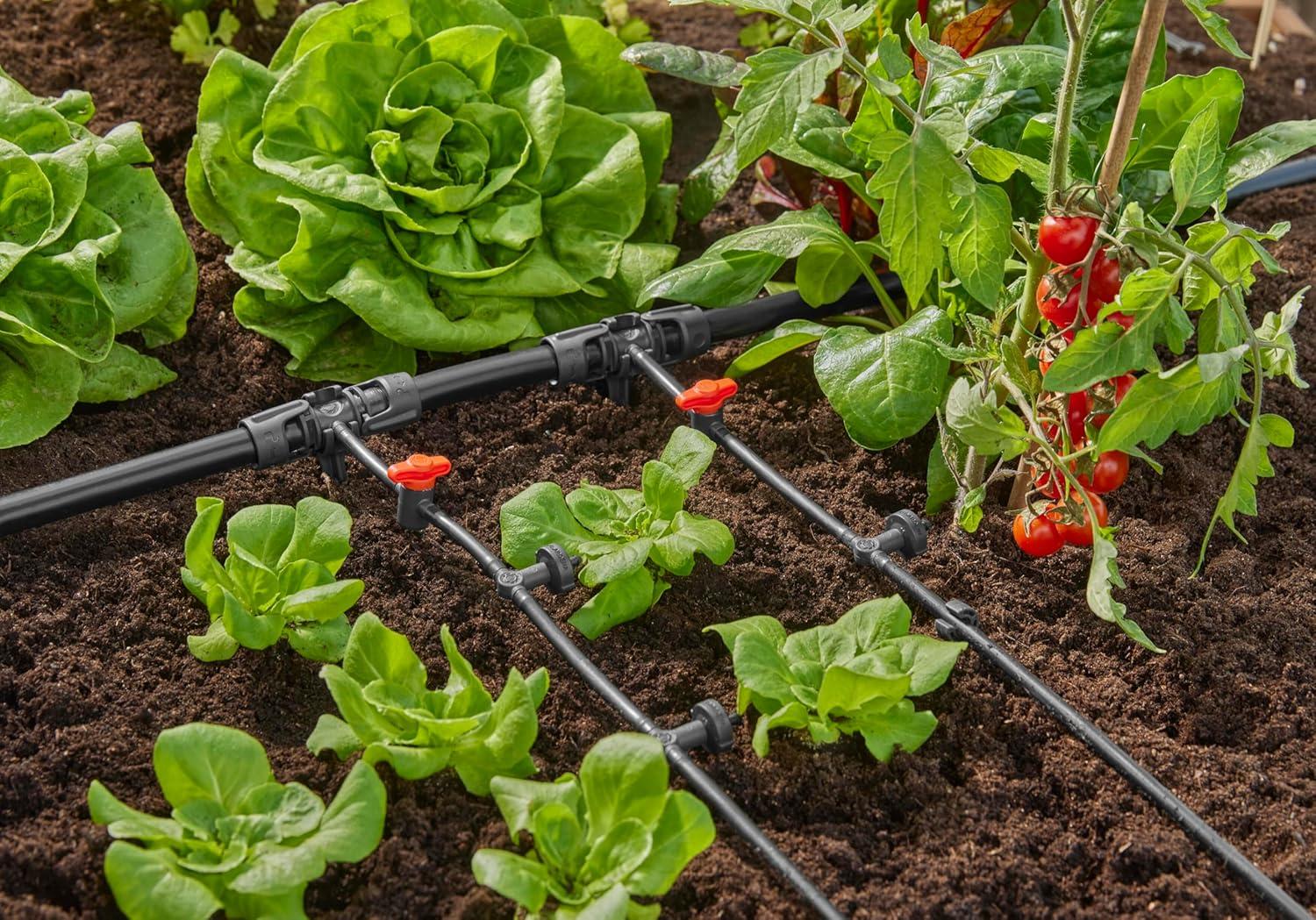 imageGardena goutteur en ligne systme micro drip rgulation de pression Goutteur pour systme darrosage auto pour ranges de plantes avec diff hauteurs de pots raccordement simple 1331220