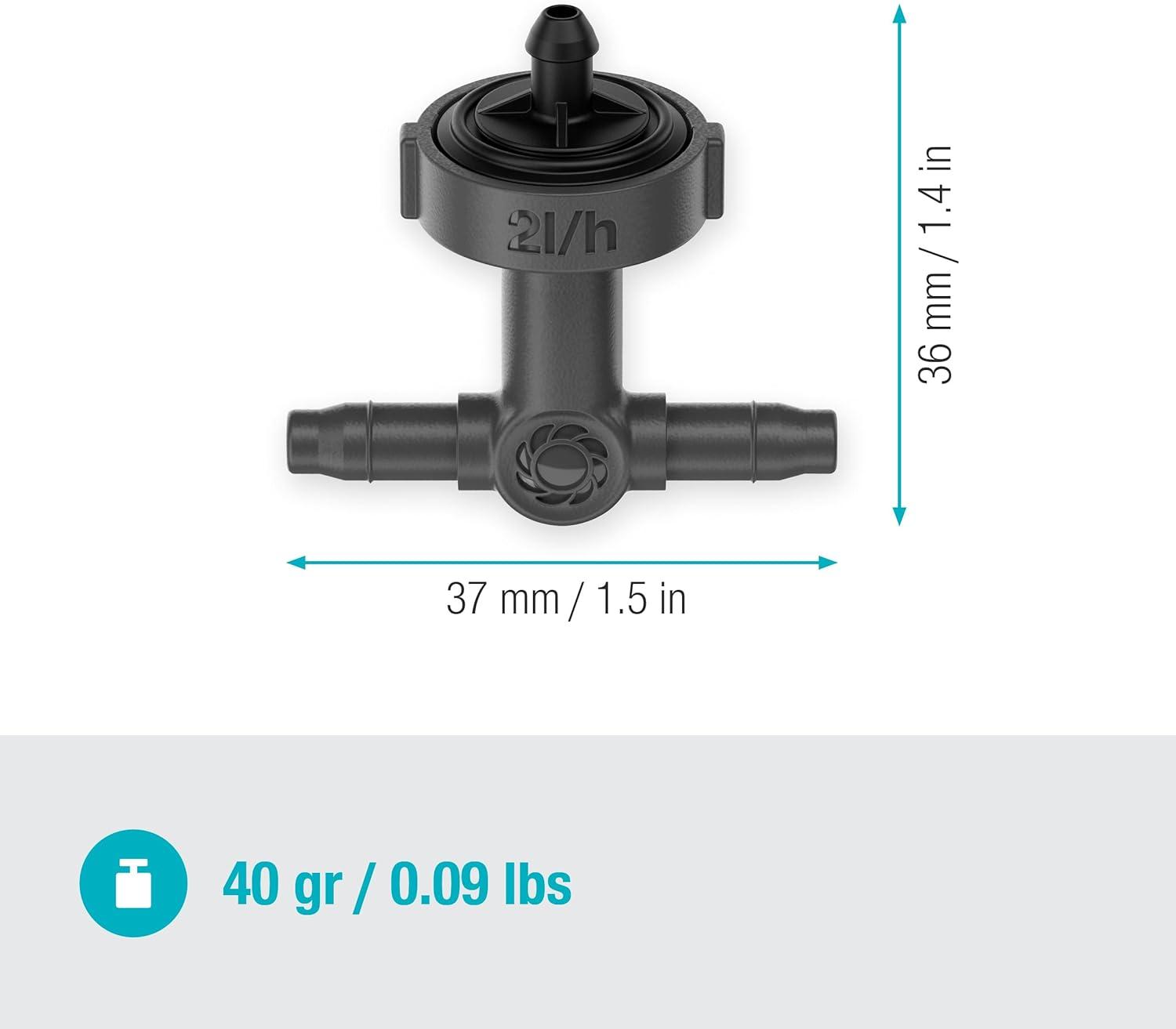 imageGardena goutteur en ligne systme micro drip rgulation de pression Goutteur pour systme darrosage auto pour ranges de plantes avec diff hauteurs de pots raccordement simple 1331220
