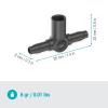 Gardena T-Joint for Spray Nozzles/Endline Drip Heads 4.6 mm (3/16&Prime;)(20 x 36 x 8 millimeters)